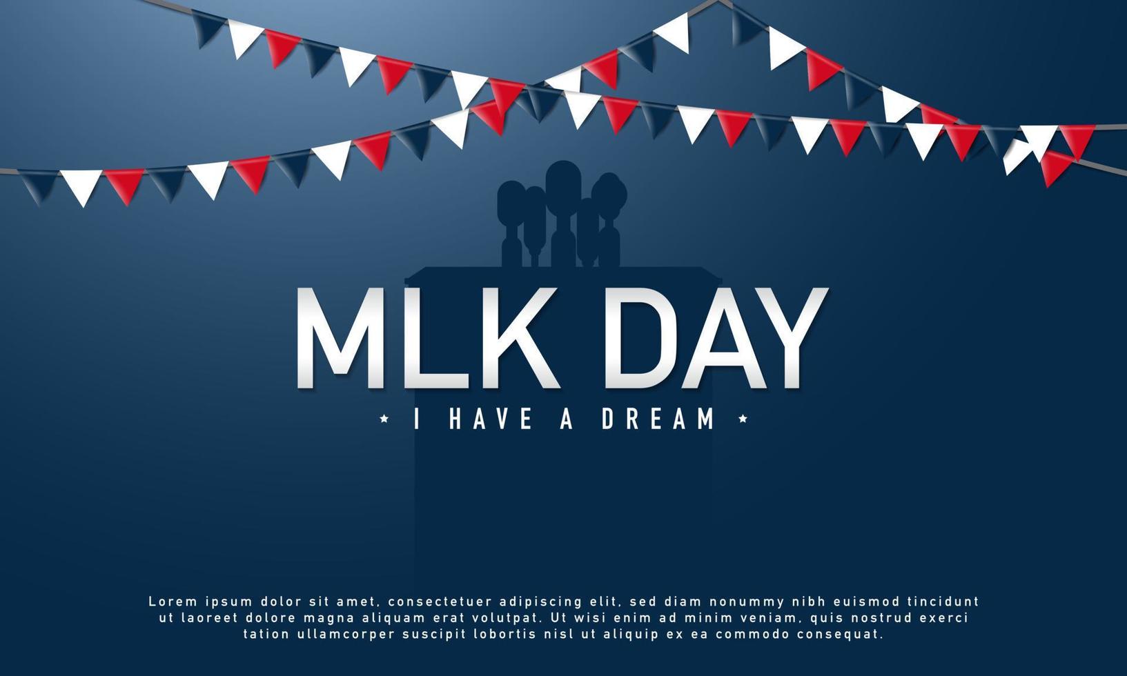 Martin Luther King Jr. Day Background. Vector Illustration.