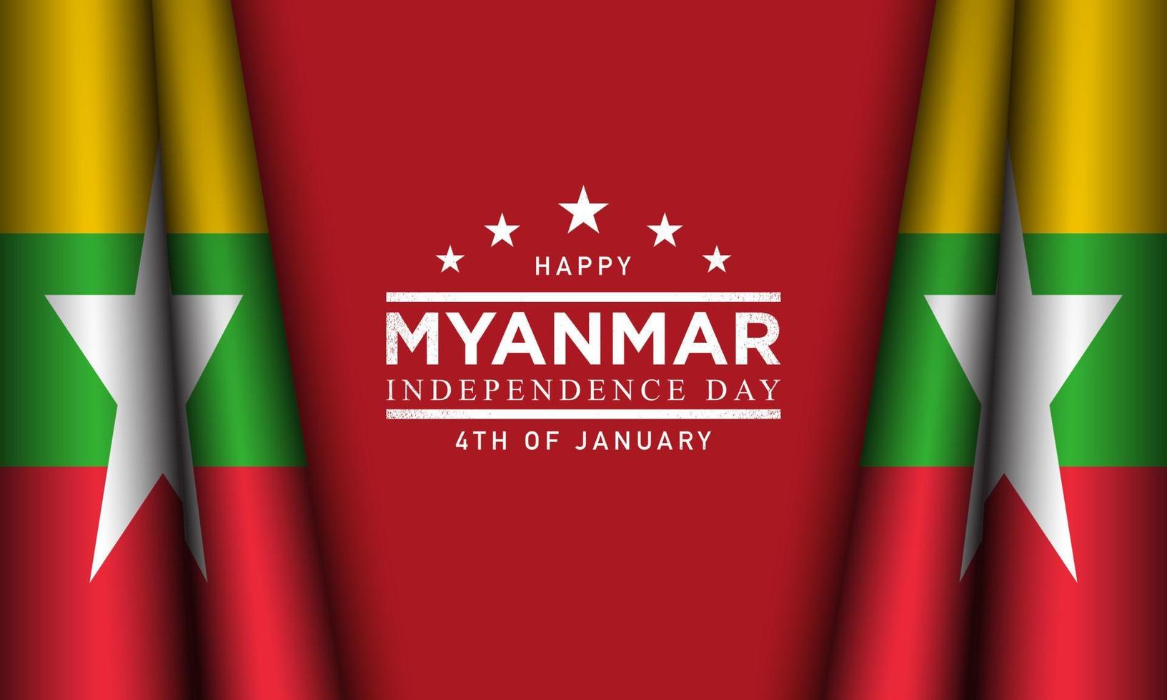 Myanmar Independence Day Background. Vector Illustration.