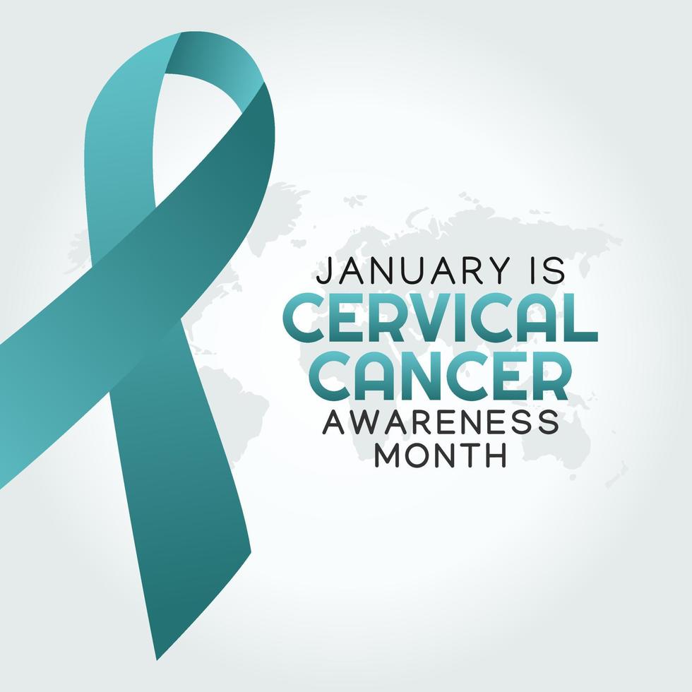 Cervical Cancer Awareness Month Vector Illustration.