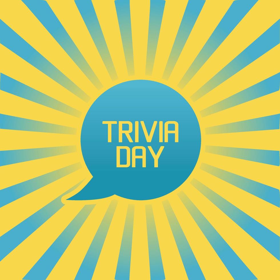 Trivia Day Vector Illustration. Suitable for greeting card poster and banner