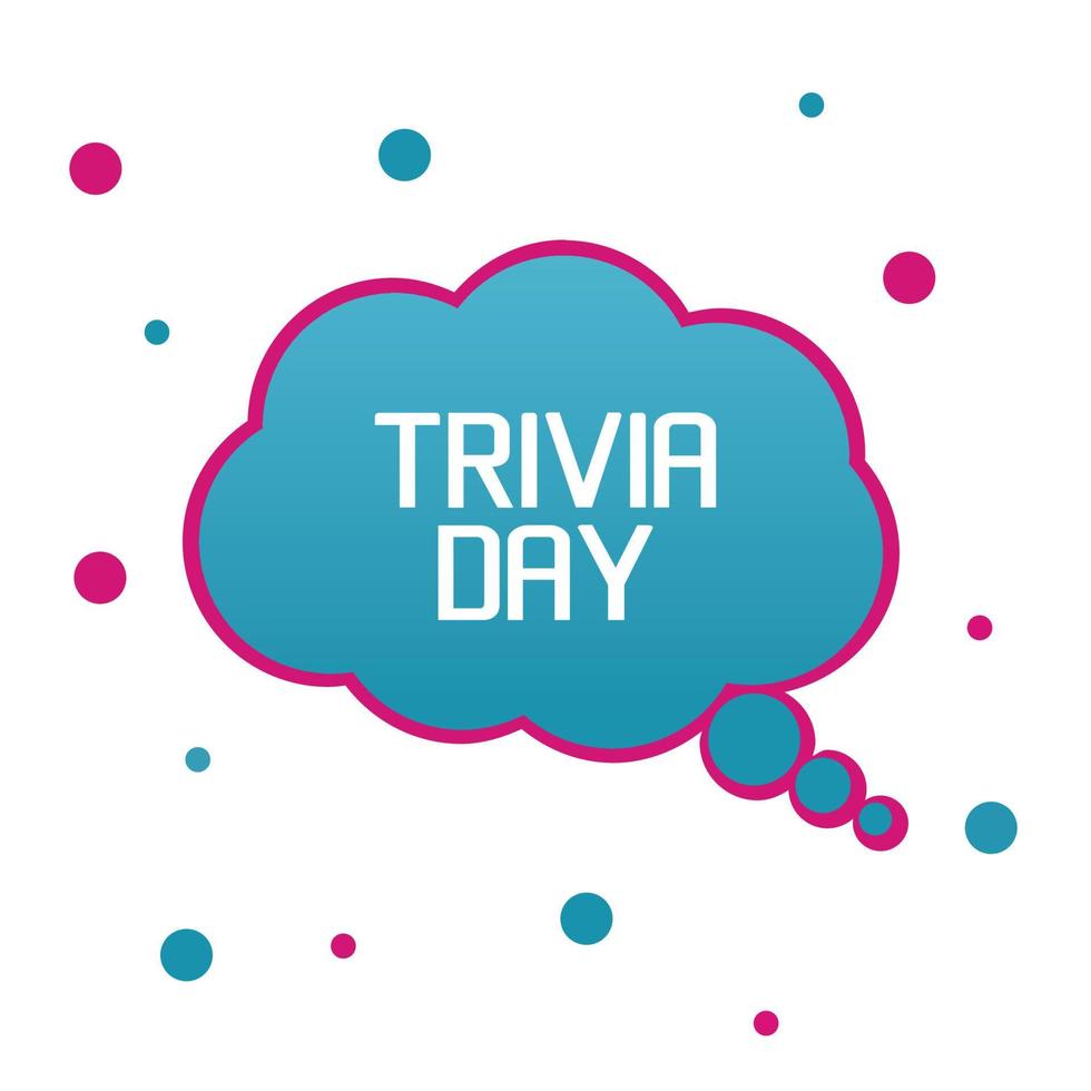 Trivia Day Vector Illustration. Suitable for greeting card poster and banner