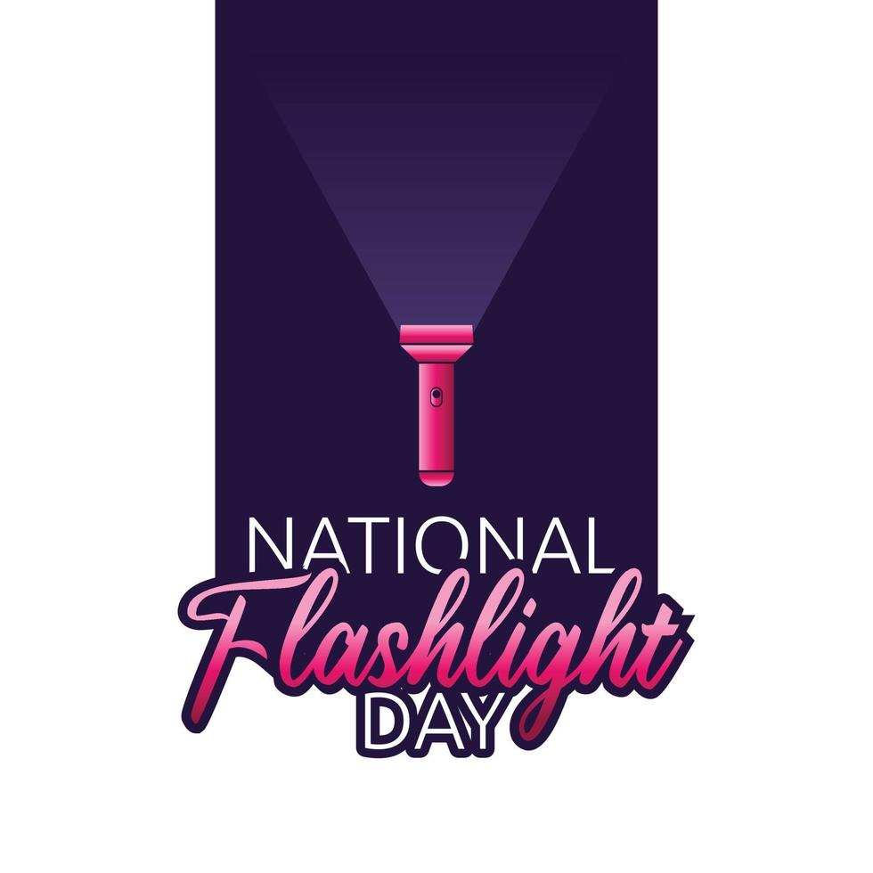 National Flashlight Day Vector Illustration. Suitable for greeting card poster and banner.