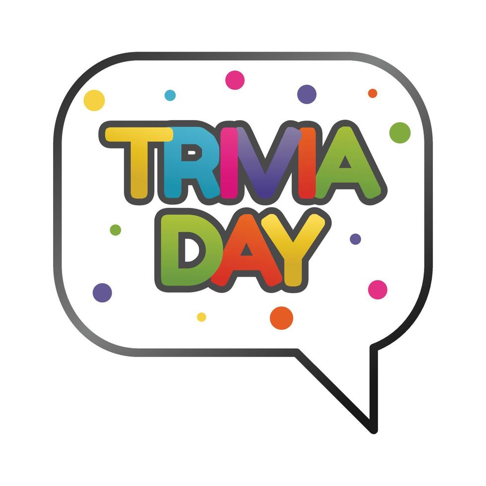 Trivia Day Vector Illustration. Suitable for greeting card poster and banner