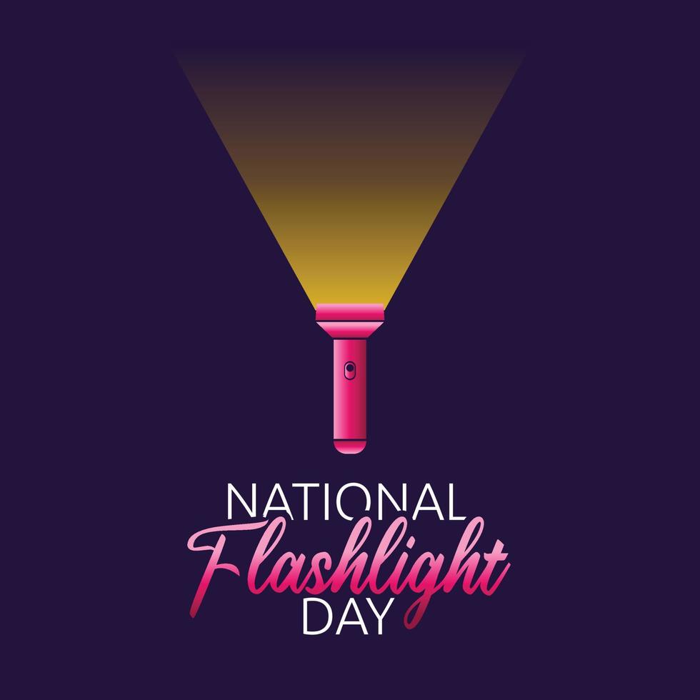 National Flashlight Day Vector Illustration. Suitable for greeting card poster and banner.