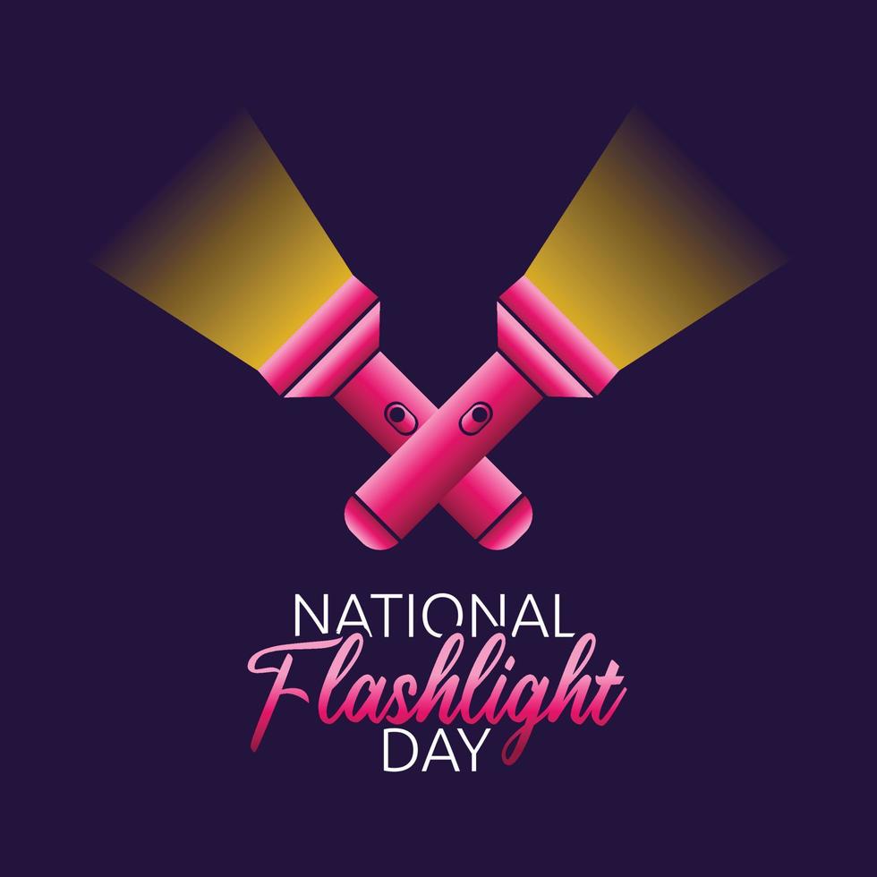 National Flashlight Day Vector Illustration. Suitable for greeting card poster and banner.