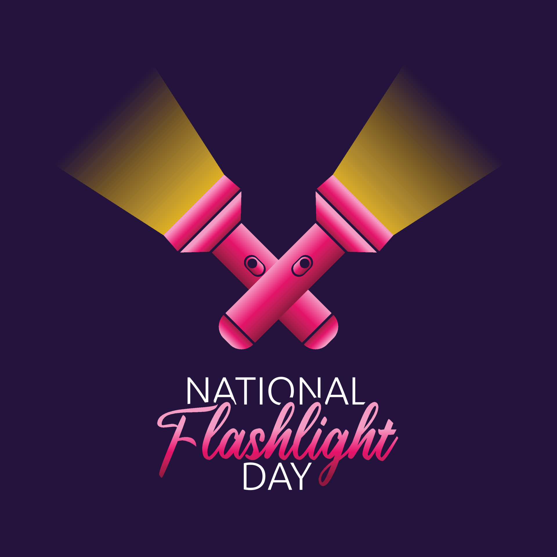 National Flashlight Day Vector Illustration. Suitable for greeting card