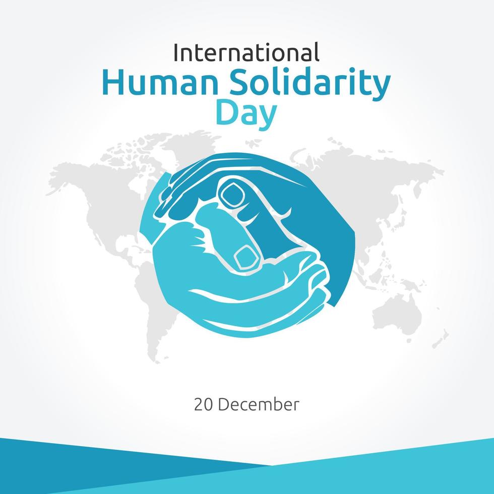 International Human Solidarity  Day Vector Design Illustration.