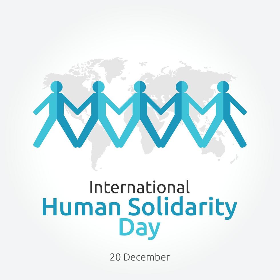 ilustración de diseño vectorial del día internacional de la solidaridad humana. vector