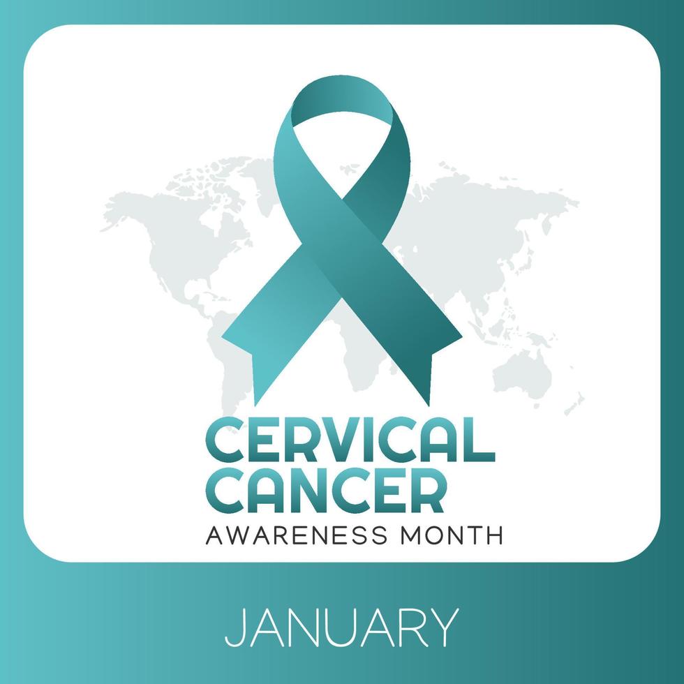 January is Cervical Cancer Awareness Month Vector Illustration. Suitable for greeting card poster and banner.