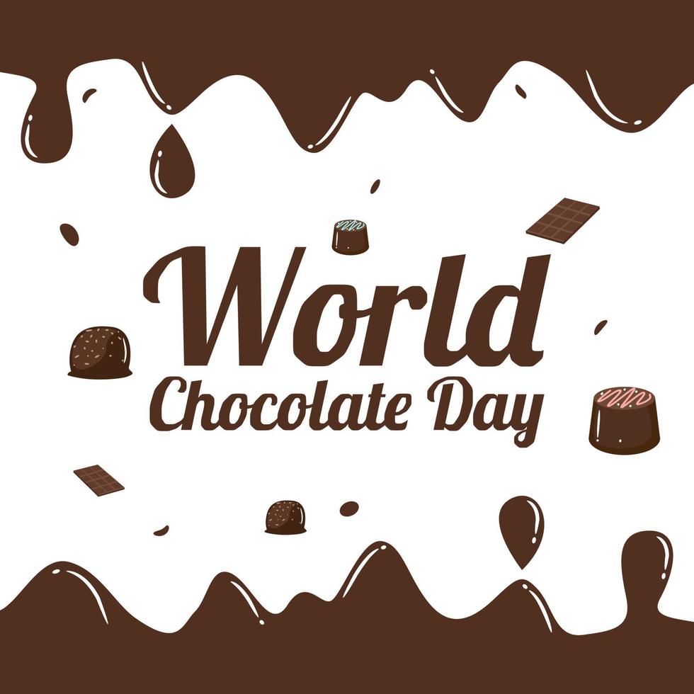 ilustración de diseño vectorial del día mundial del chocolate. vector