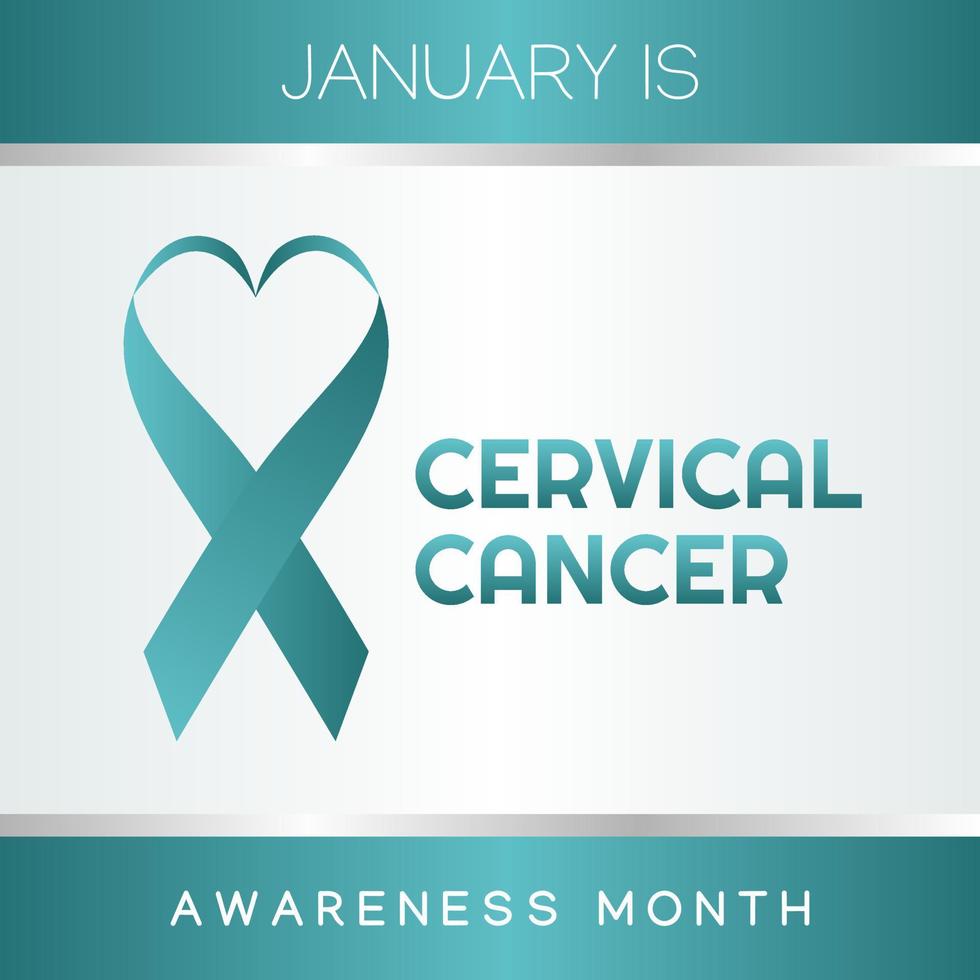 Cervical Cancer Awareness Month Vector Illustration.
