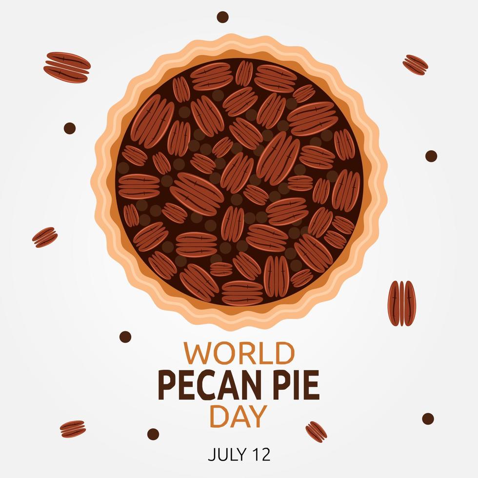 World Pecan Pie Day Vector Illustration