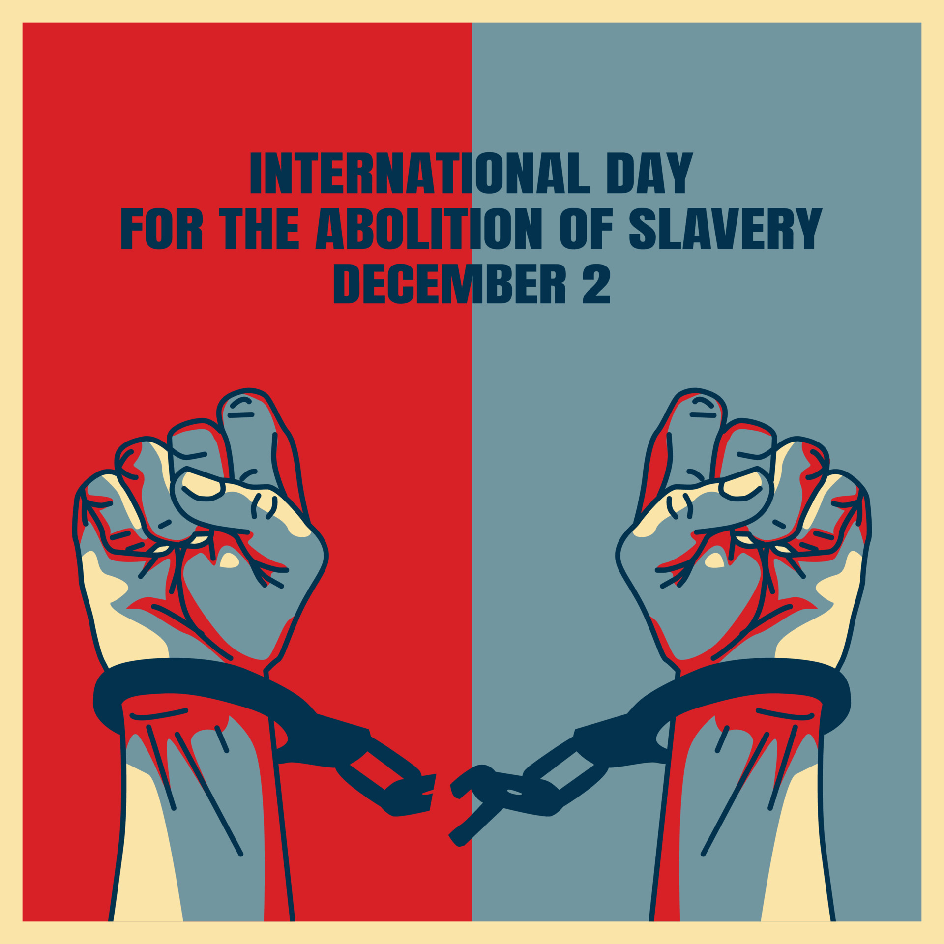 International Day for The Abolition of Slavery Vector Illustration