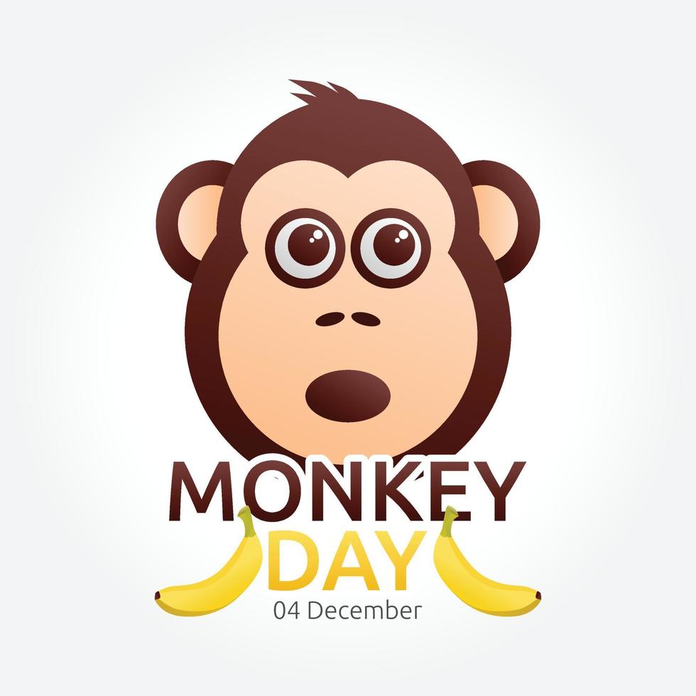 Monkey Day Vector Design Illustration.