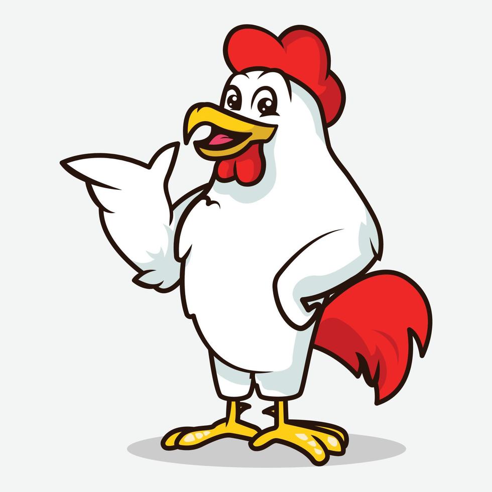 mascota de pollo gallo vector