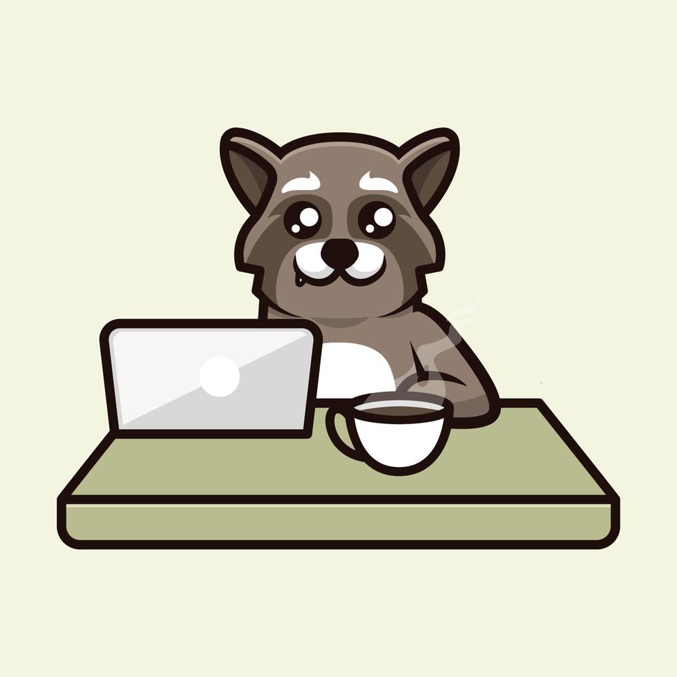 Mongoose cute mascot vector