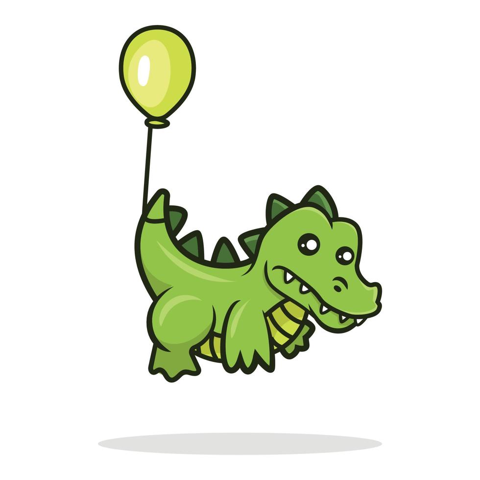 cute crocodile mascot vector