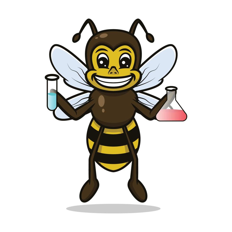 diseño de mascota de abeja premium vector