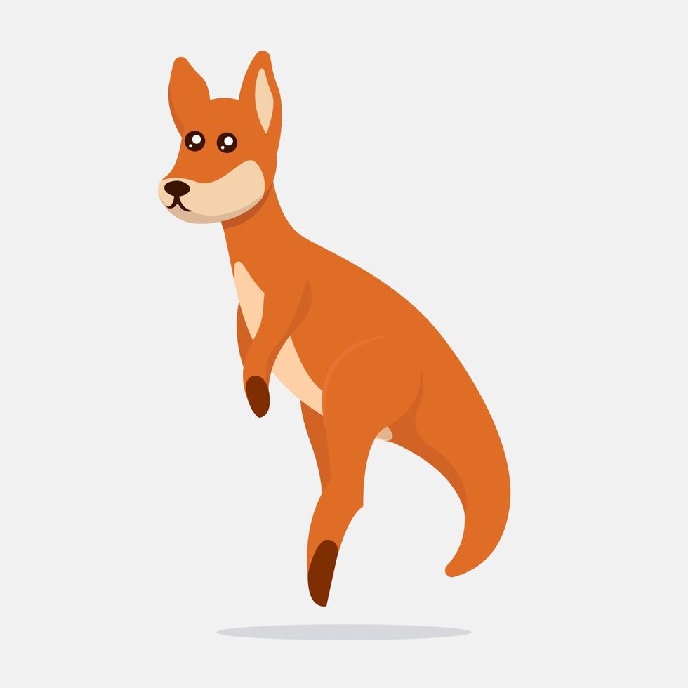 Kangaroo cute mascot vector