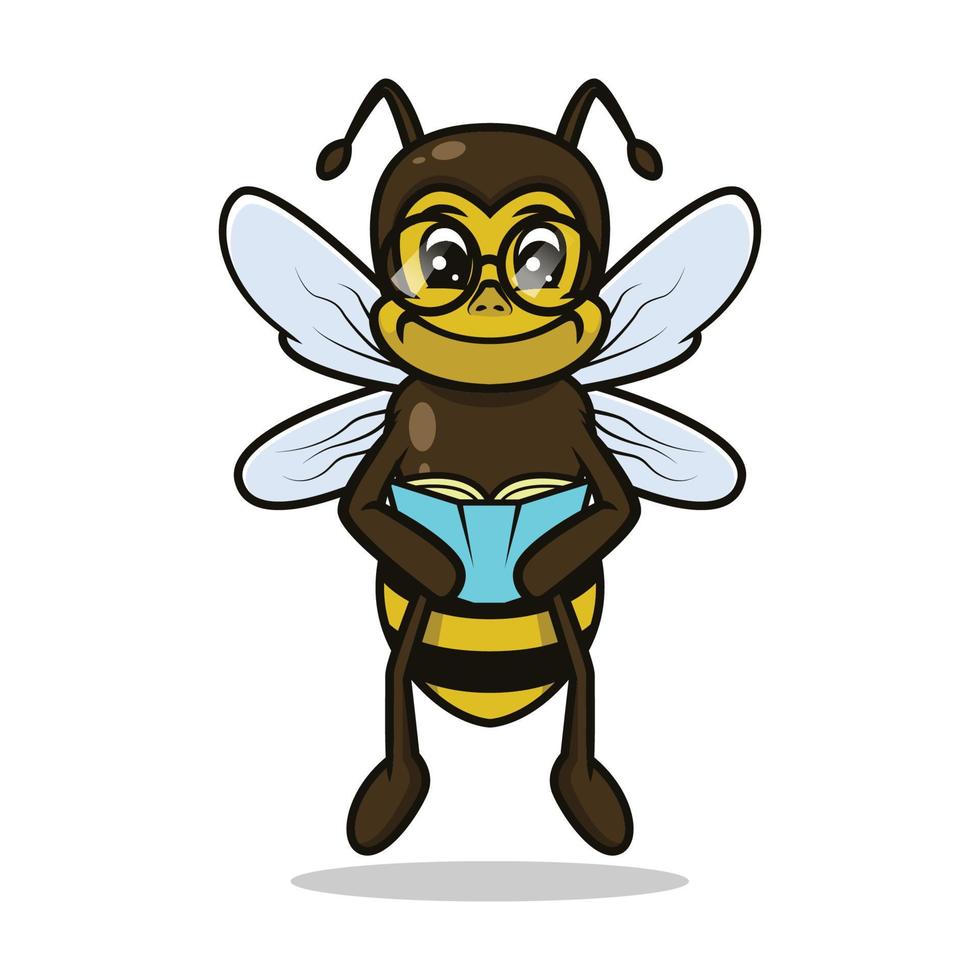 diseño de mascota de abeja premium vector