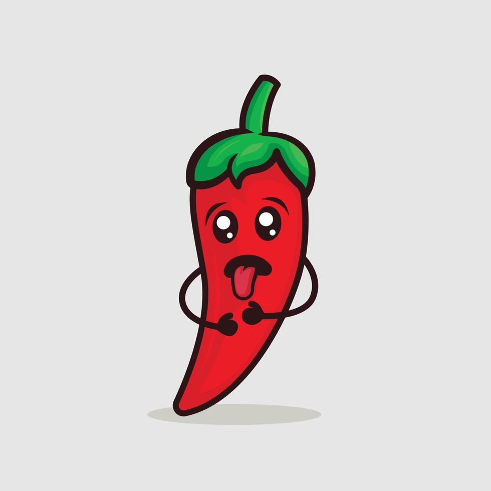 Chilli mascot design vector