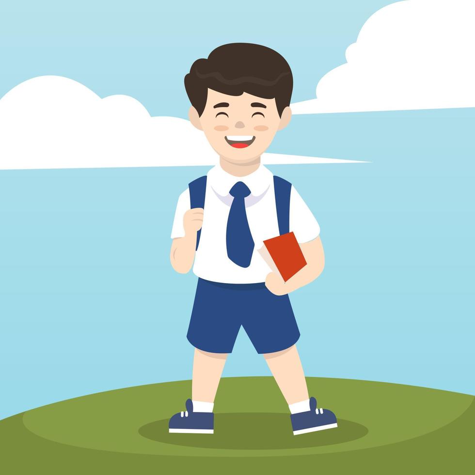 Cute student illustration vector