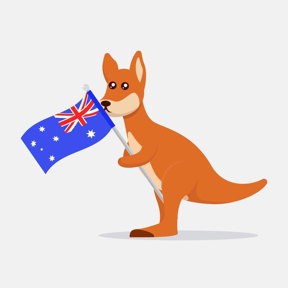 Kangaroo cute mascot vector