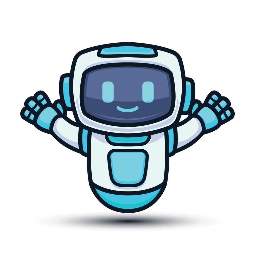 Robot cute mascot vector