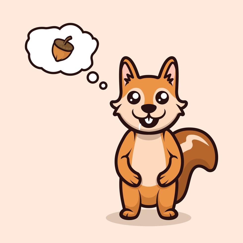 Cute squirrel mascot vector