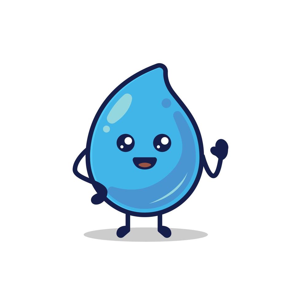 Cute water mascot vector