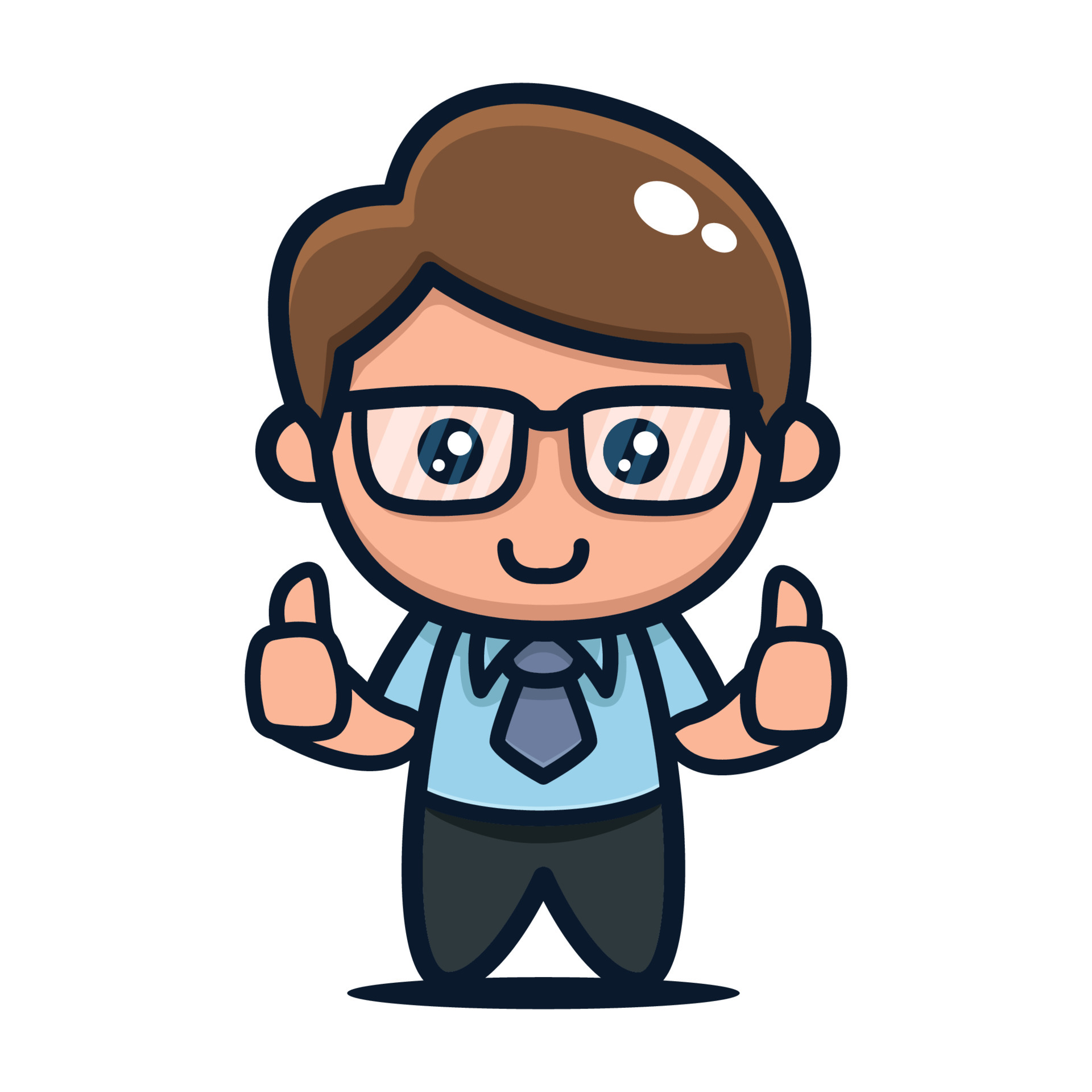 Cute nerd boy 5141503 Vector Art at Vecteezy