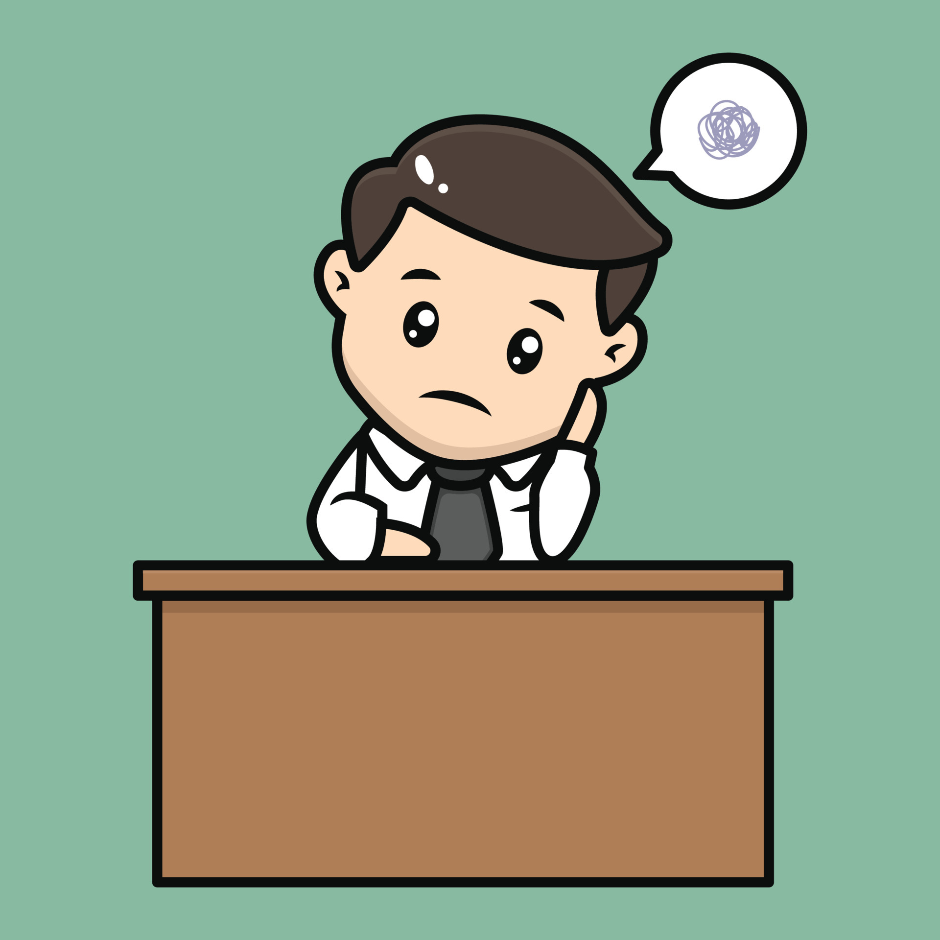 Stressed business man 5141504 Vector Art at Vecteezy