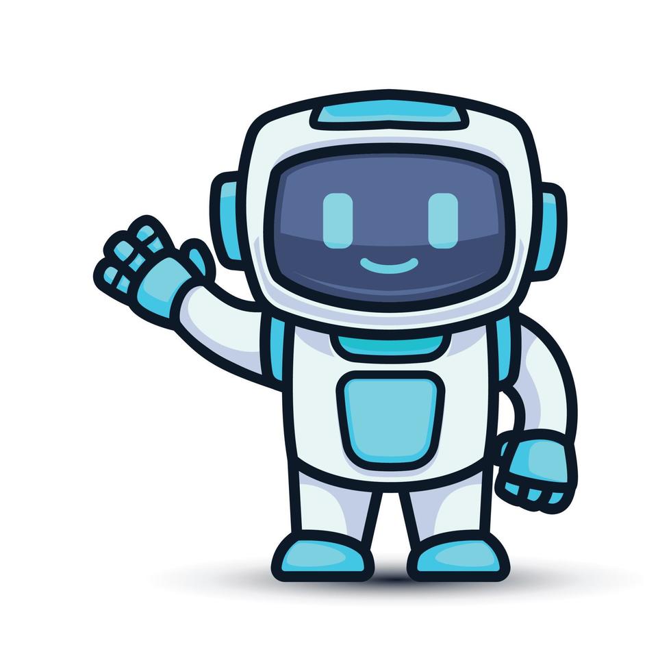 Robot cute mascot vector