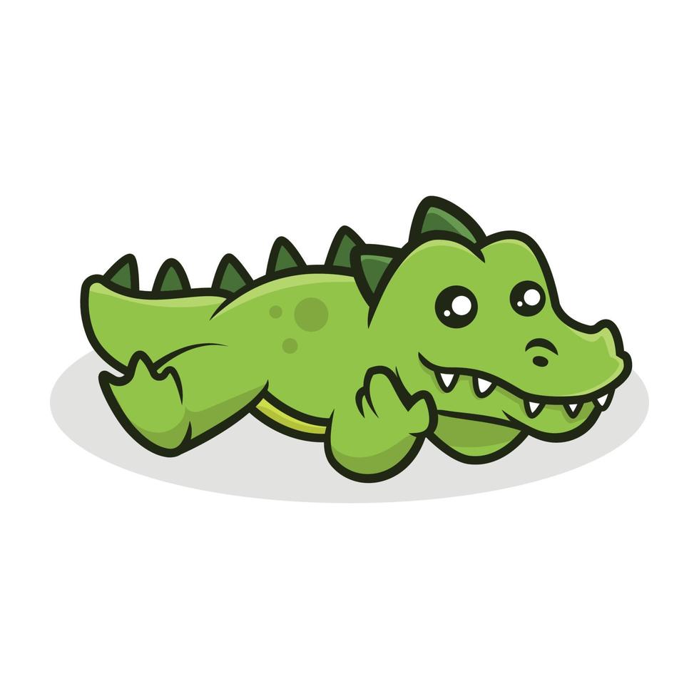 cute crocodile mascot vector