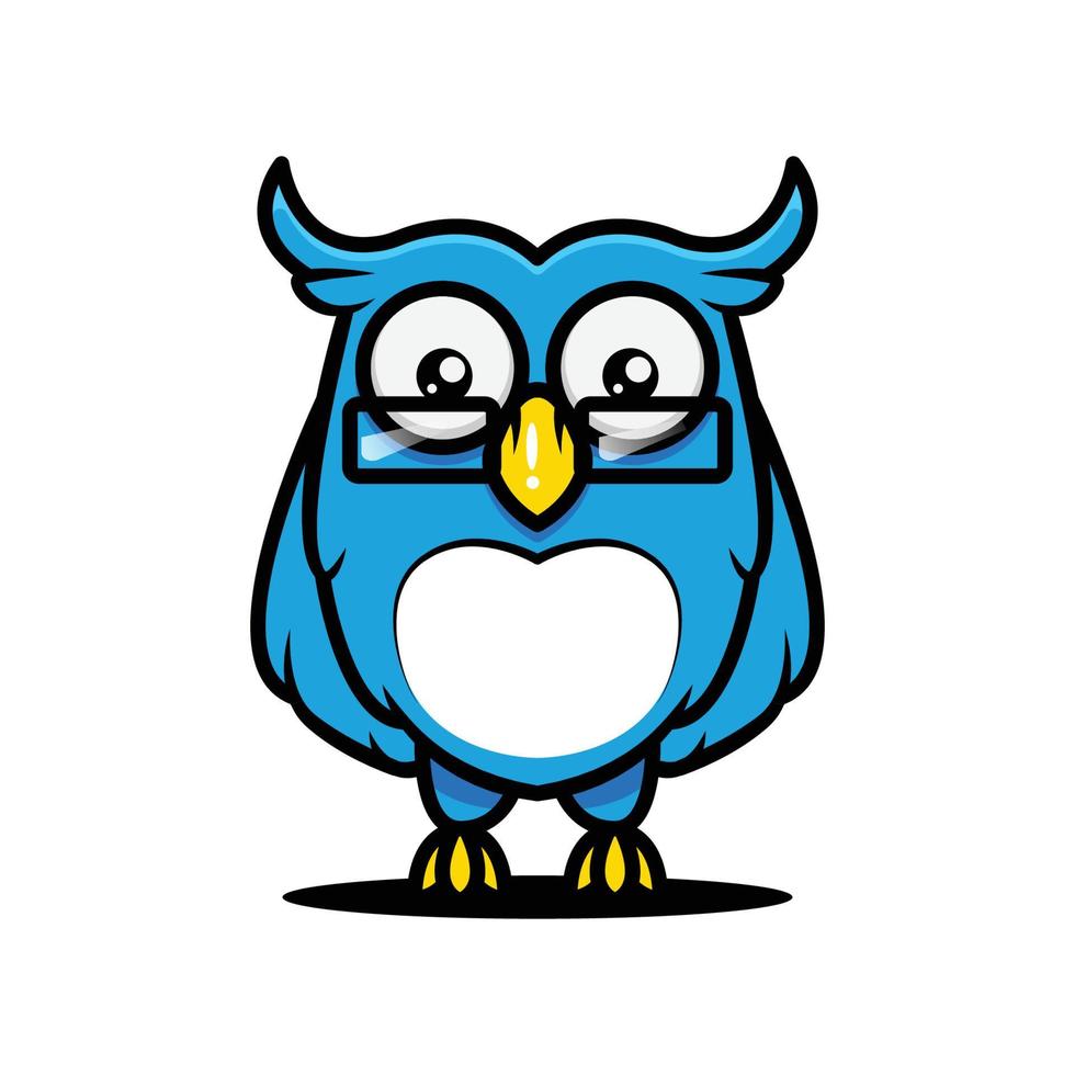 Cute owl mascot design, education related vector