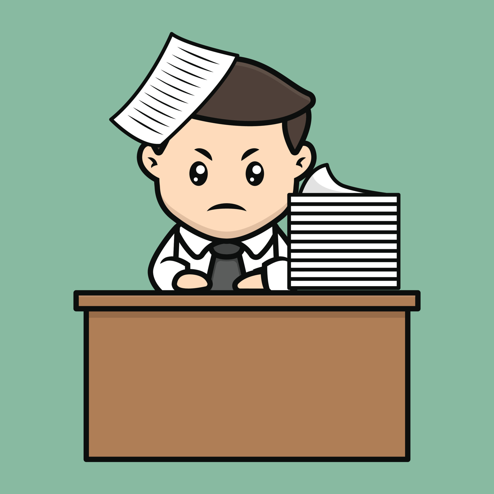 Stressed business man 5142342 Vector Art at Vecteezy