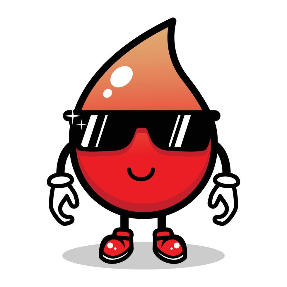 Blood mascot design vector