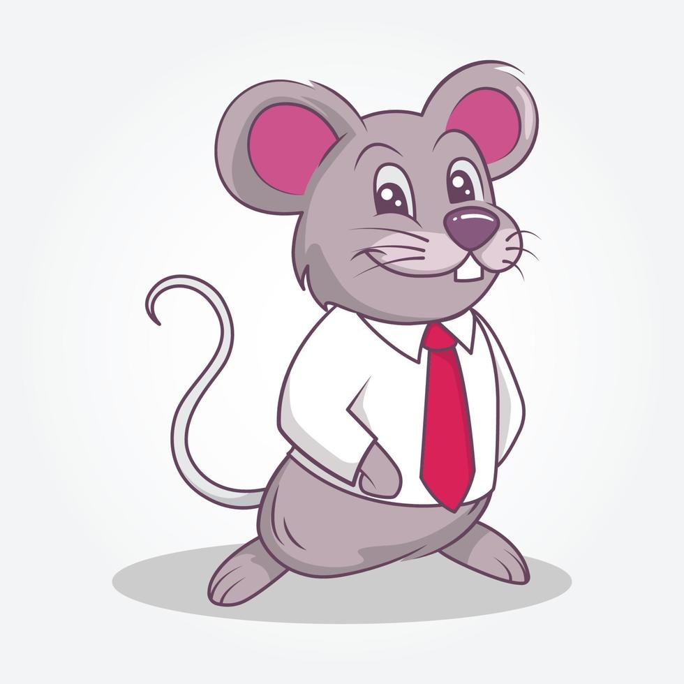 Mouse cute illustration hand drawn style vector