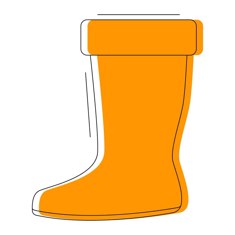 Boot icon isolated on white background. Flat vector illustration