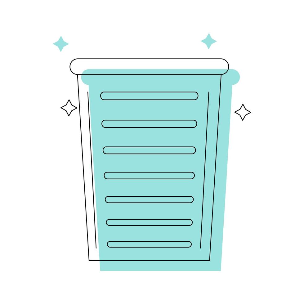 laundry basket icon isolated on white background vector