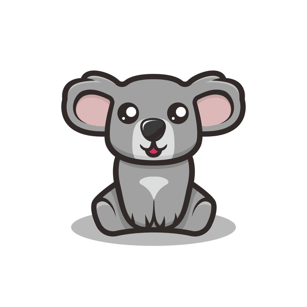 lindo koala mascota ilustración vectorial vector
