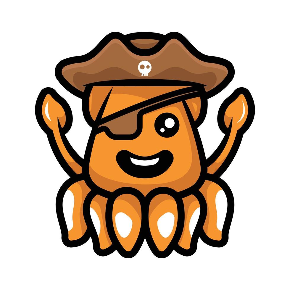 Cute Emoji Squid vector