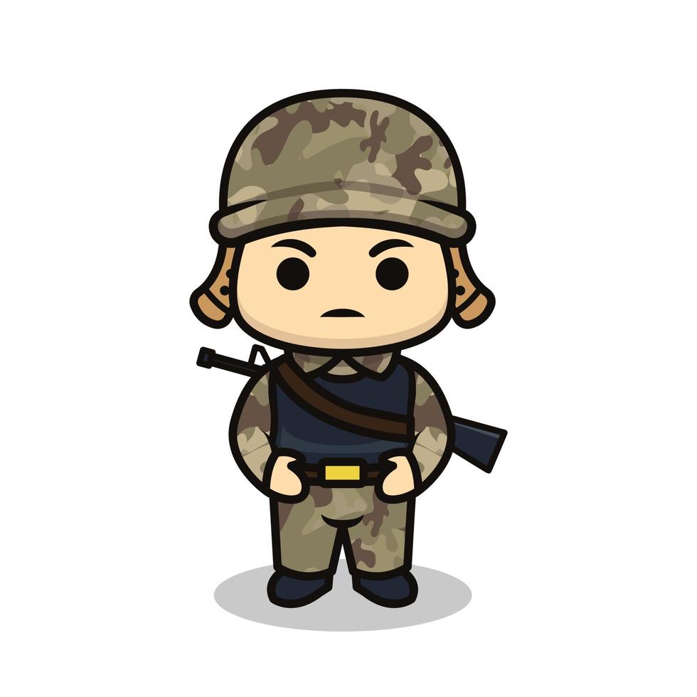 lindo soldado ejército vector