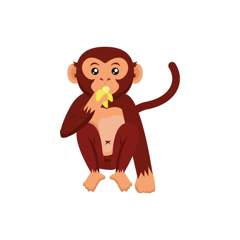 mascota de ilustración de mono vector