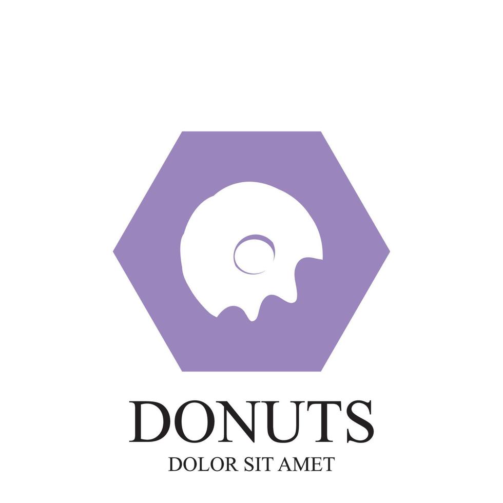 Donuts illustration logo vector template