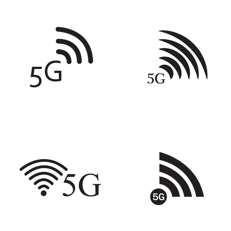 5g icono vector diseño plano