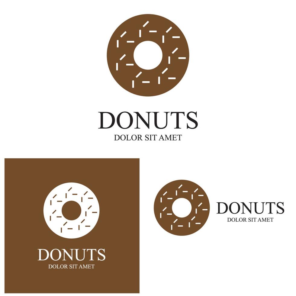 plantilla de vector de logotipo de ilustración de donuts