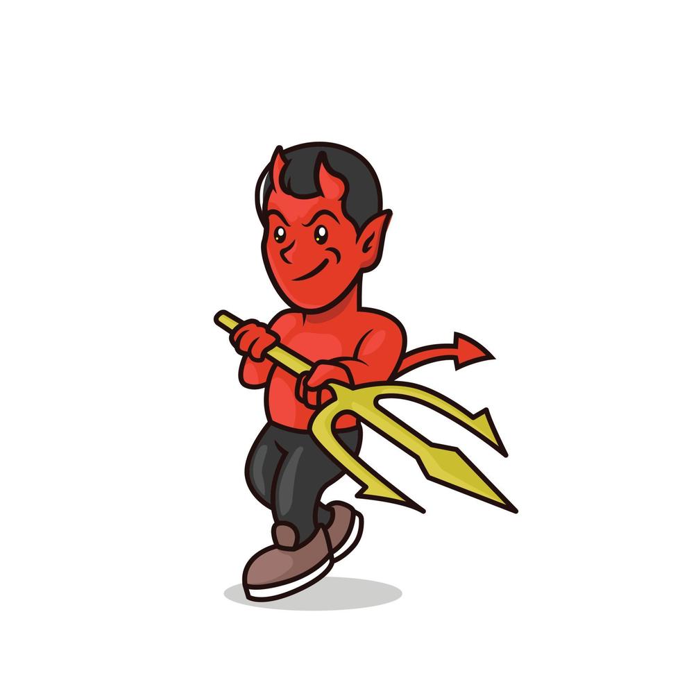 Devil fun mascot vector