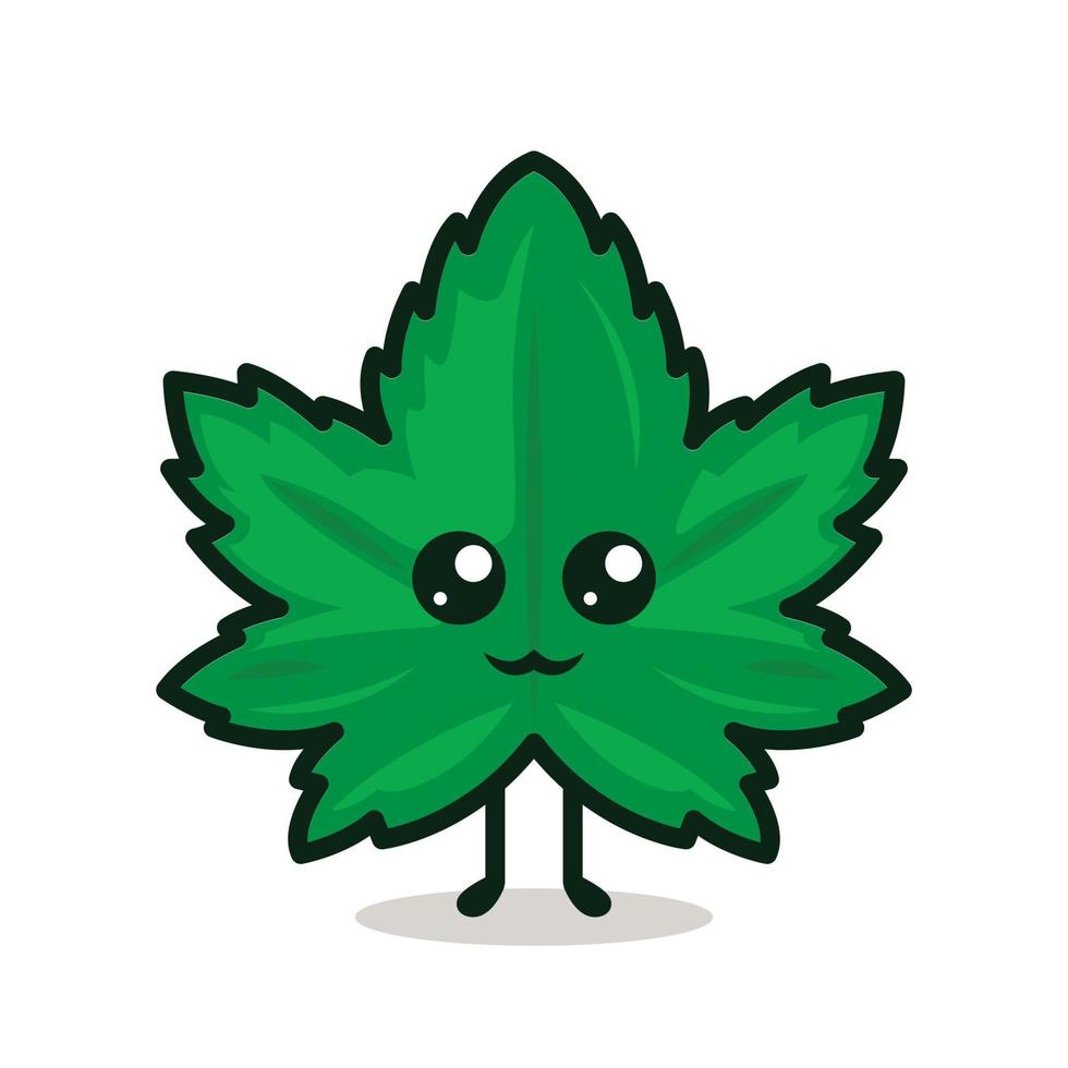 linda mascota de cannabis vector