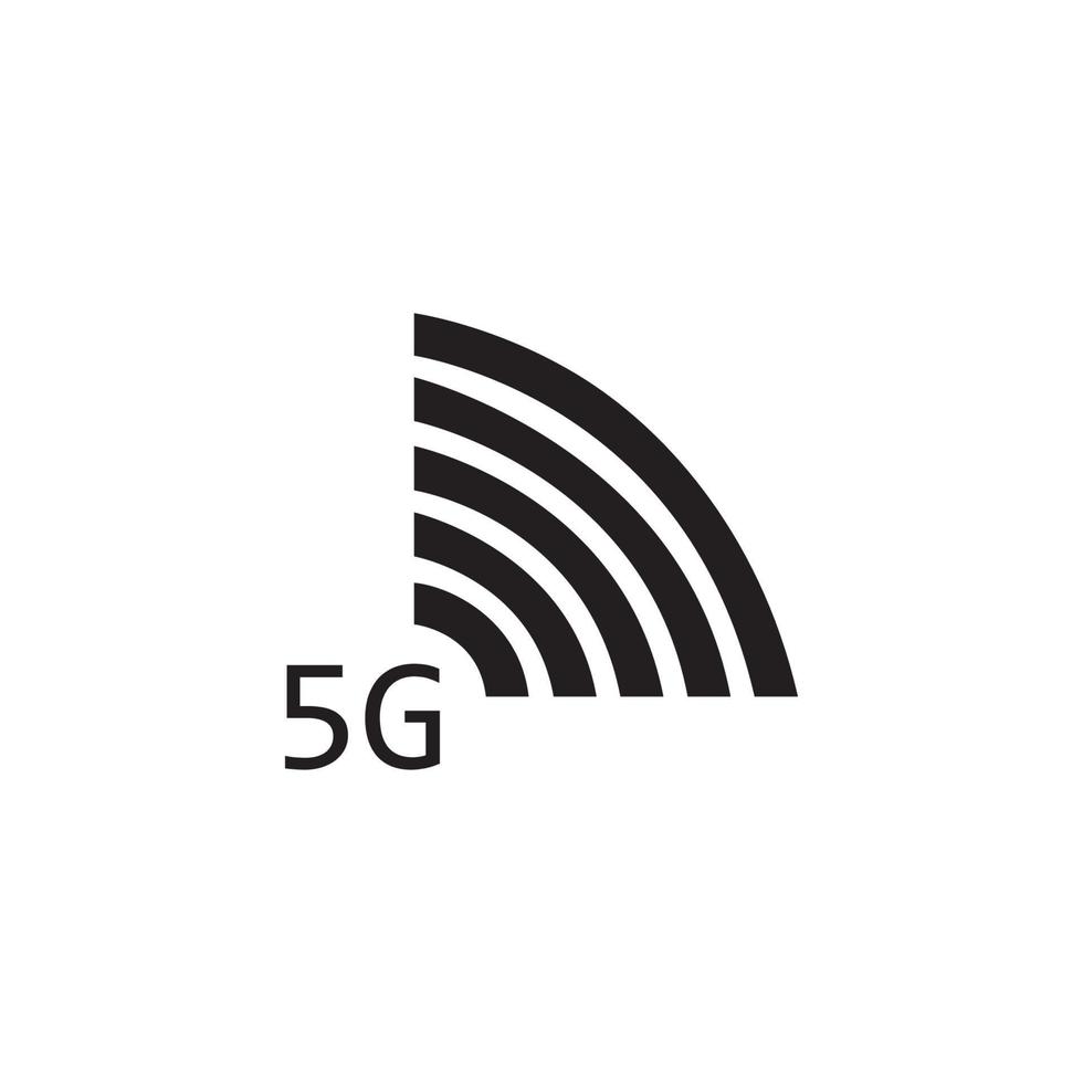 5g icono vector diseño plano